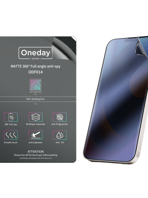 ODF014 MATTE 360° Full angle anti-spy TPU film