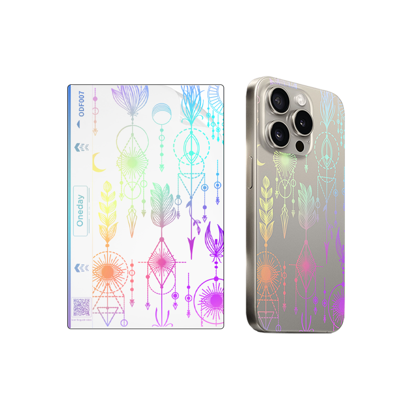 ODF007 Dazzling laser colour back PVC film