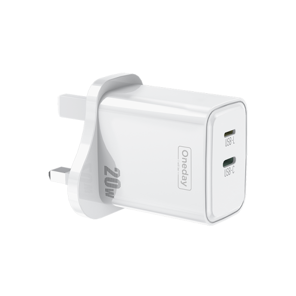 AC01 20W T-ypec + LIGHTN ING dual port Charger UK PLUG