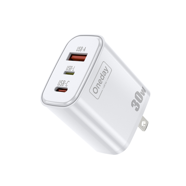 AC02 30W USB + T-ypec +  LIGHTN ING three port Charger US PLUG - 图片 2
