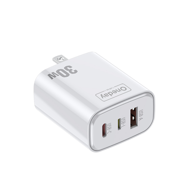 AC02 30W USB + T-ypec +  LIGHTN ING three port Charger US PLUG - 图片 3