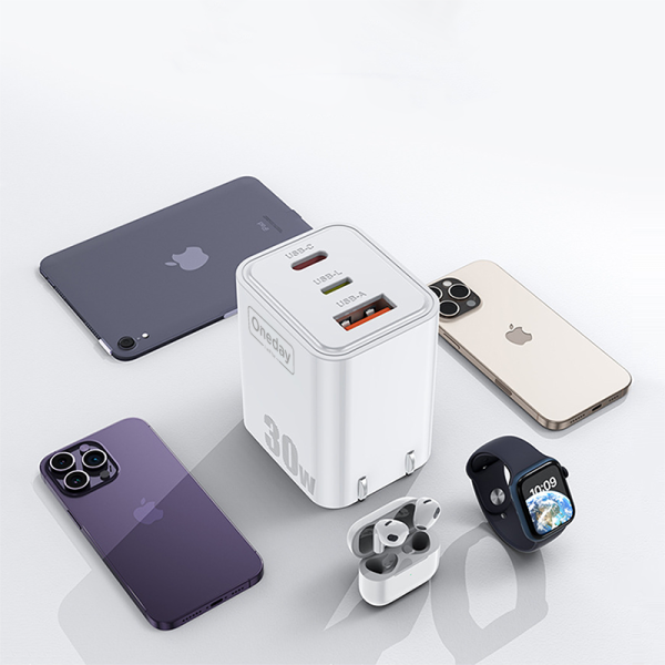 AC02 30W USB + T-ypec +  LIGHTN ING three port Charger US PLUG - 图片 4
