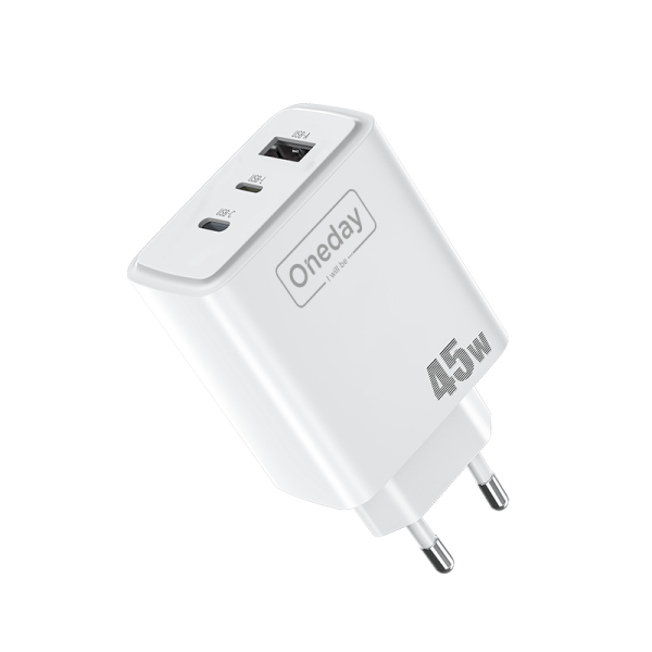 AC03 45W USB + T-ypec + LIGHTN ING  three port Charger EU PLUG - 图片 3