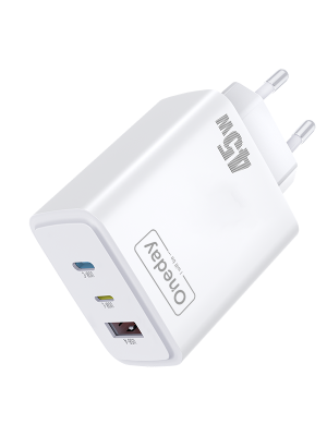 AC03 45W USB + T-ypec + LIGHTN ING  three port Charger EU PLUG