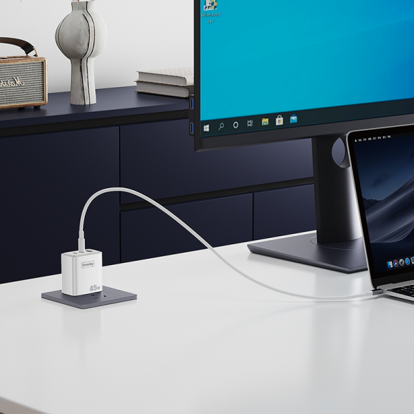 AC03 45W USB + T-ypec + LIGHTN ING  three port Charger EU PLUG - 图片 4