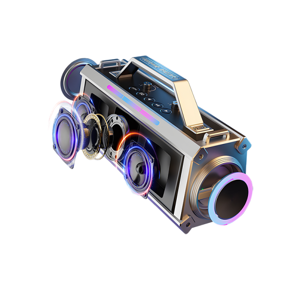 AE07 Portable KTV dual microphone  Blue tooth speaker - 图片 2