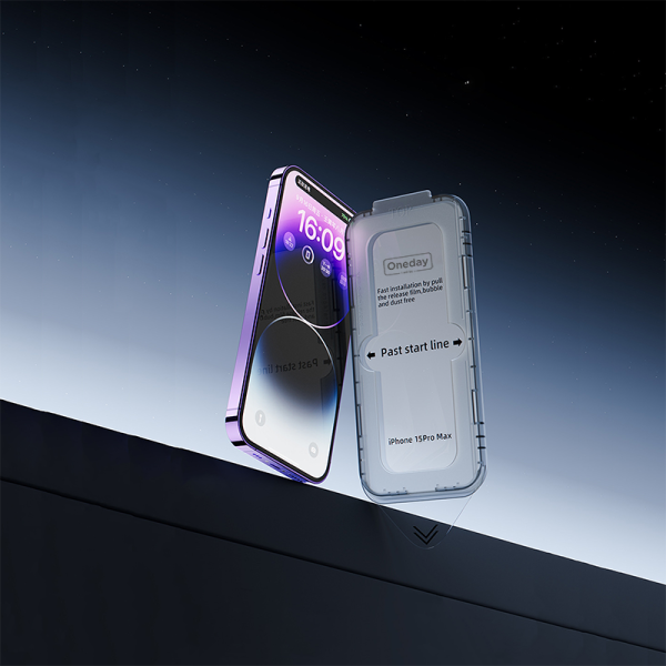 AT03 HD Dust-proof install box Tempered glass protector for IP15 series - 图片 4