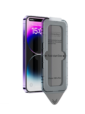 AT04 Anti - spy Dust-proof install box Tempered glass protector for IP15 series