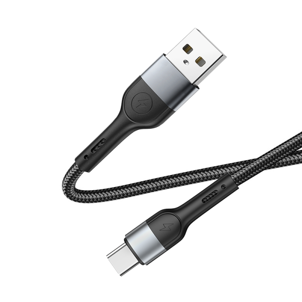 DA01 USB to T-ypec 100cm aluminum & braid charging data cable - 图片 2