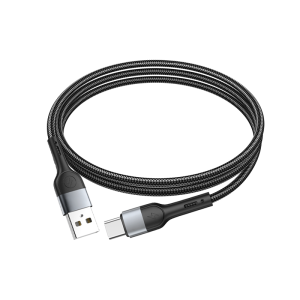 DA01 USB to T-ypec 100cm aluminum & braid charging data cable - 图片 3