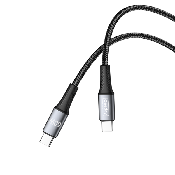DA02 60W T-ypec to T-ypec 100cm aluminum & braid fast charging data cable - 图片 3