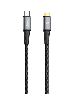 DA03 30W T-ypec to IPH 100cm aluminum & braid fast charging data cable