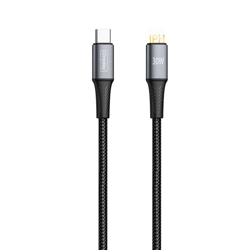 DA03 30W T-ypec to IPH 100cm aluminum & braid fast charging data cable