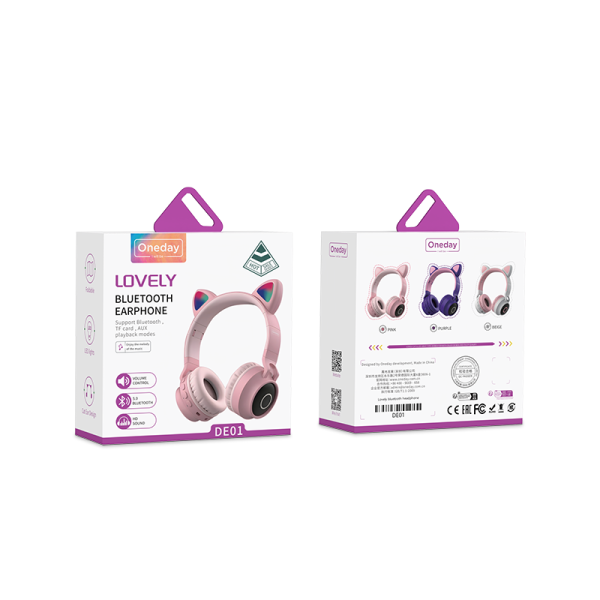 DE01 Lovely blue tooth headphone - 图片 5