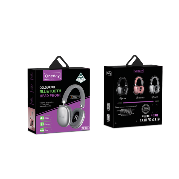 DE05 Colourful Blue tooth headphone - 图片 5