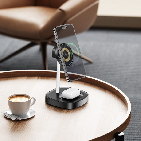 DQ01 The machine eye desk stand 2 IN 1 wireless charger - 图片 4