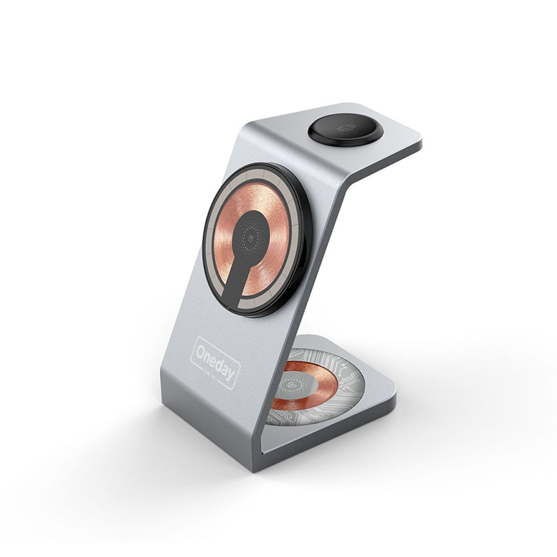 DQ05 Lux Alluminum desk stand 3 IN 1 wireless charger