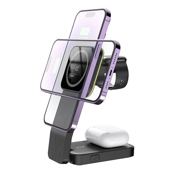 DQ06 15W 3 IN 1 Stand Wireless charger