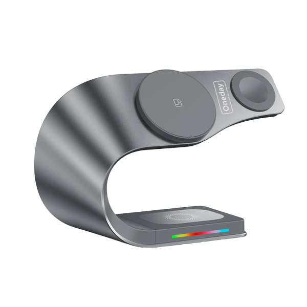 DQ07 Madison 3 in 1 15W  Stand Wireless charger