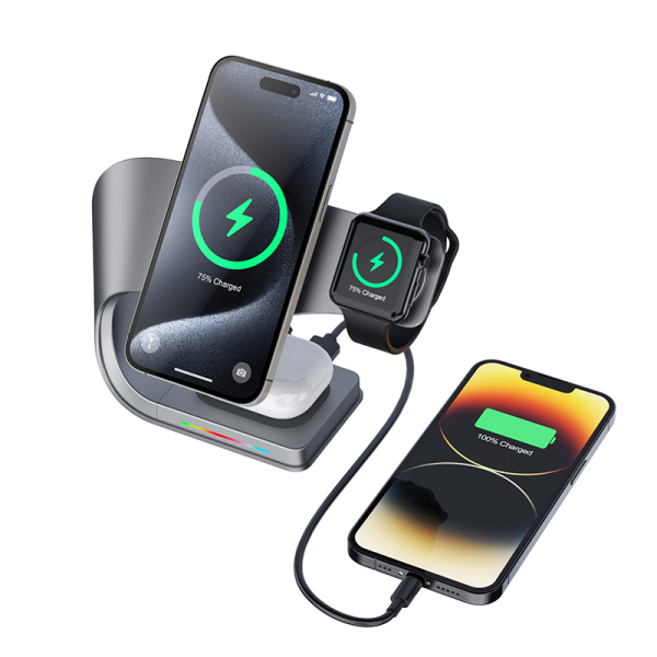 DQ07 Madison 3 in 1 15W  Stand Wireless charger - 图片 3