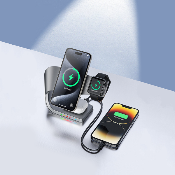 DQ07 Madison 3 in 1 15W  Stand Wireless charger - 图片 4