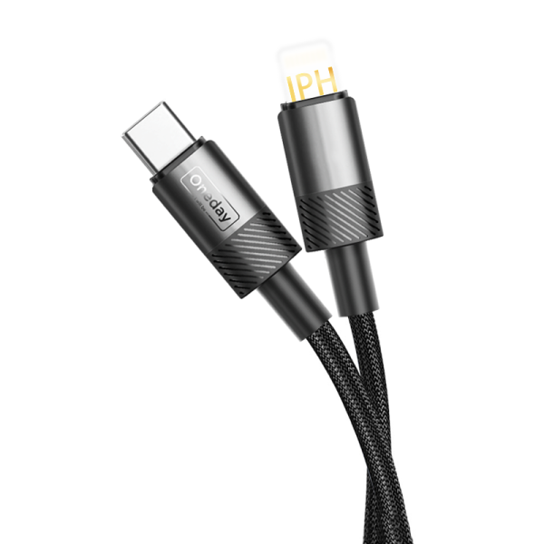 EA05 30W T-ypec to IPH 100cm braid fast charging data cable - 图片 2