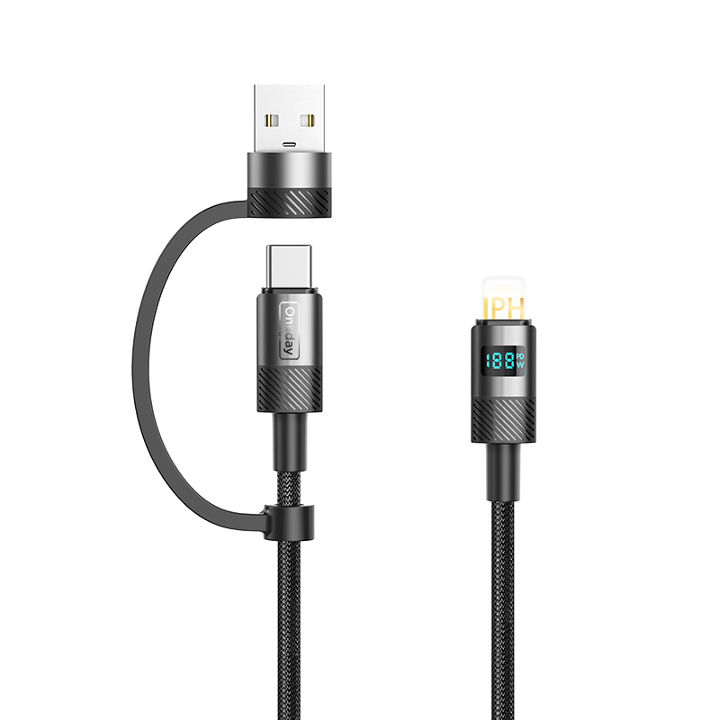 EA07 Max 30W 2 in 1  Digital fast charging cable