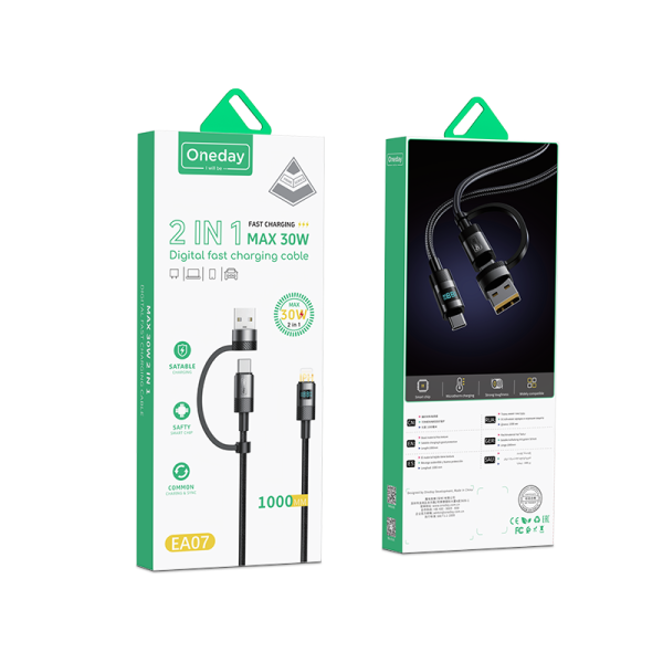 EA07 Max 30W 2 in 1  Digital fast charging cable - 图片 5
