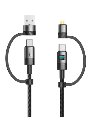 EA08 Max 60W 4 in1 Digital fast charging cable