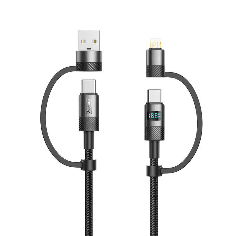 EA08 Max 60W 4 in1 Digital fast charging cable