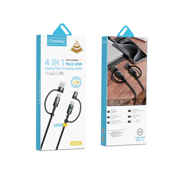 EA08 Max 60W 4 in1 Digital fast charging cable - 图片 5