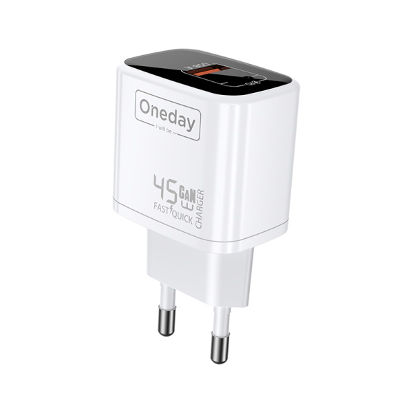 EC03 45W USB + T-ypec dual port GaN Charger EU PLUG - 图片 2