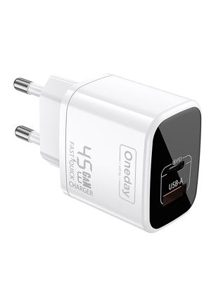 EC03 45W USB + T-ypec dual port GaN Charger EU PLUG