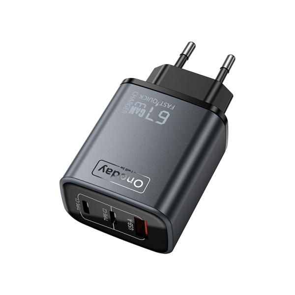 EC04 PRO 67W USB + TYPEC + TYPEC three port GaN Charger EU PLUG - 图片 2