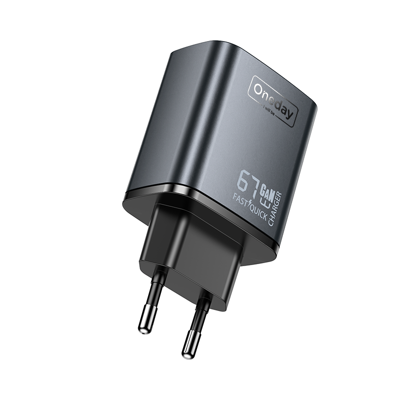 EC04 PRO 67W USB + TYPEC + TYPEC three port GaN Charger EU PLUG