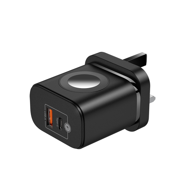 EC06 23W PD charger & 3W watch 2in1 wireless charger UK PLUG - 图片 2