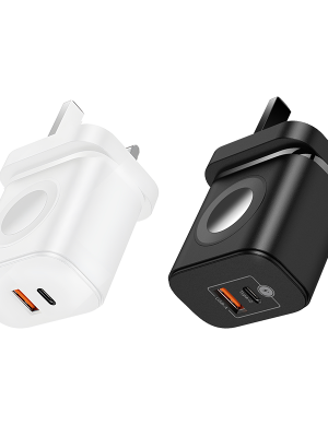 EC06 23W PD charger & 3W watch 2in1 wireless charger UK PLUG