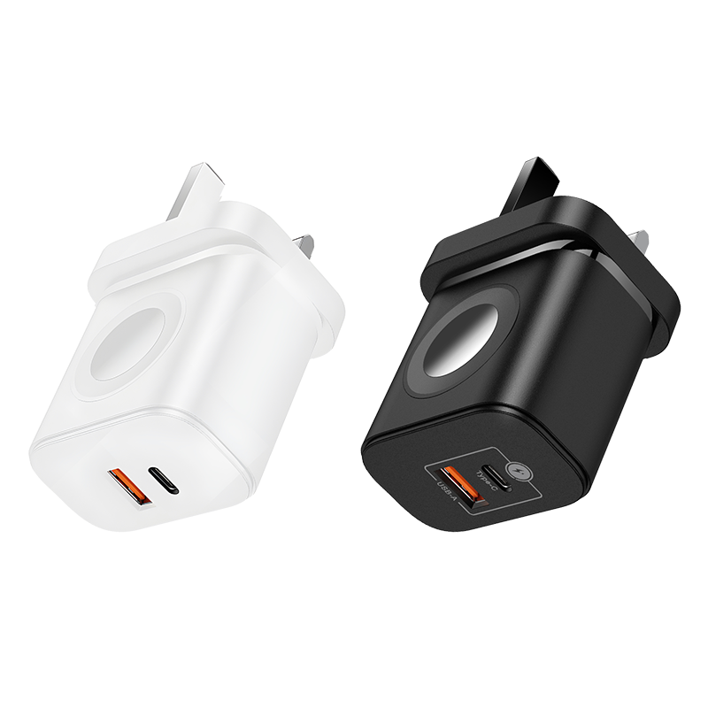 EC06 23W PD charger & 3W watch 2in1 wireless charger UK PLUG