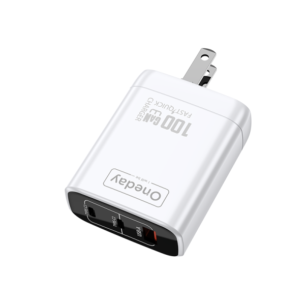 EC05 100W USB + T-ypec + T-ypec three port GaN Charger - 图片 2