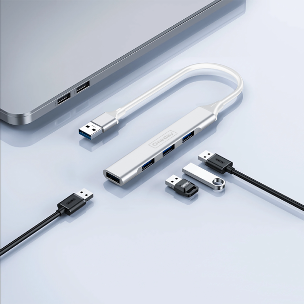 EDA01 USB to USB2.0 + USB2.0 + USB3.0 Aluminum HUB - 图片 4