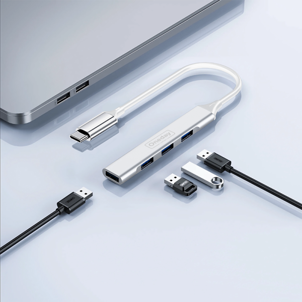 EDA02 T-ypec to USB2.0 + USB2.0 + USB3.0 Aluminum HUB - 图片 4