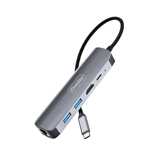 EDA04 T-ypec to USB2.0 + USB2.0 + HDMI + PD + WAN Aluminum HUB - 图片 3