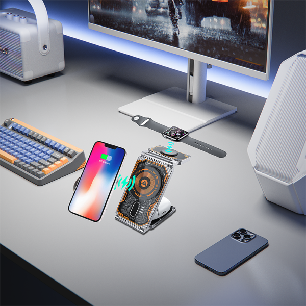 EQ01 Foldable industrial design 3 IN 1 wireless charger - 图片 4