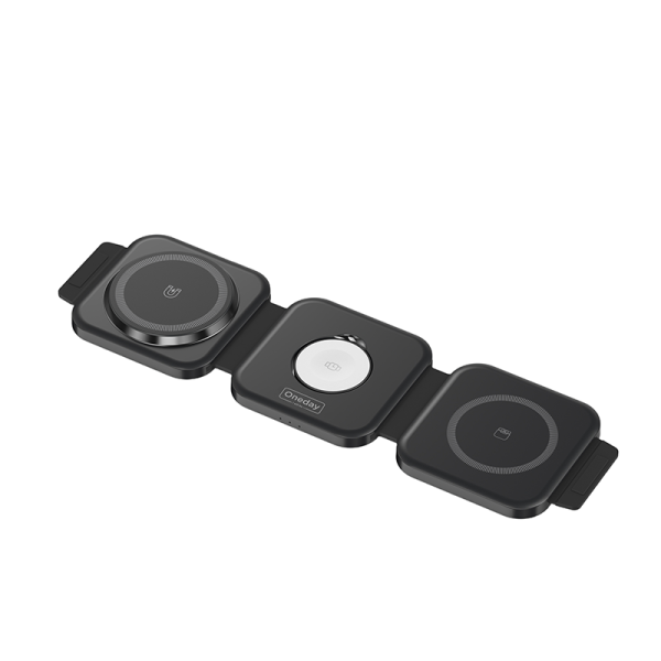 EQ02 Foldable silicone squre 3 IN 1 wireless charger - 图片 2