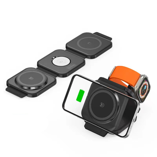 EQ02 Foldable silicone squre 3 IN 1 wireless charger - 图片 3