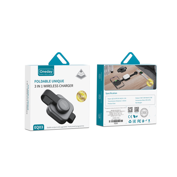 EQ03 Foldable unique 3 IN 1 wireless charger - 图片 5