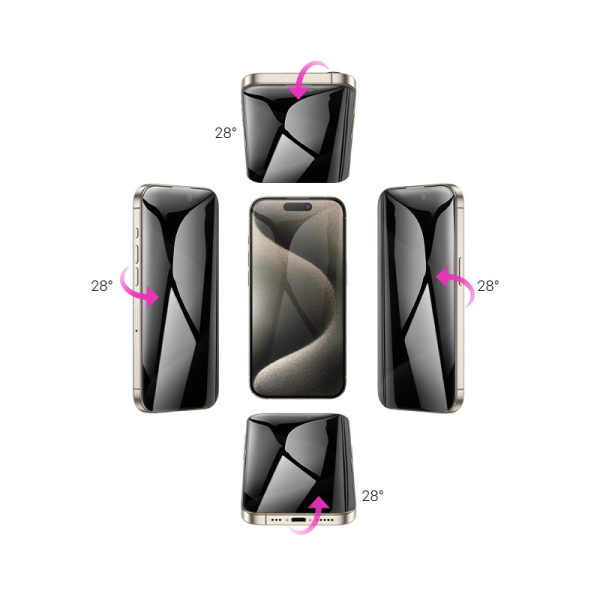 ET02 AntI-spy Super strong  Tempered glass protector - 图片 2