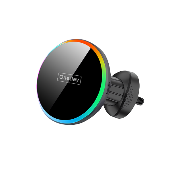 EW02 Magnetic RGB wireless car charger For outlet in car