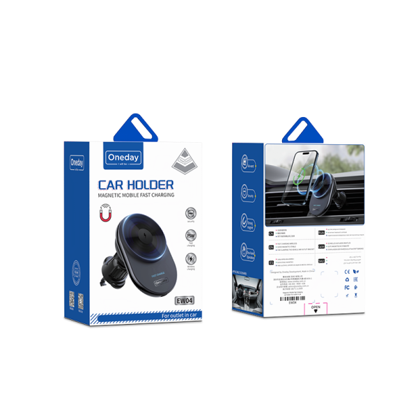 EW04 Magnetic Mobile fast charging car holder For outlet in car - 图片 5