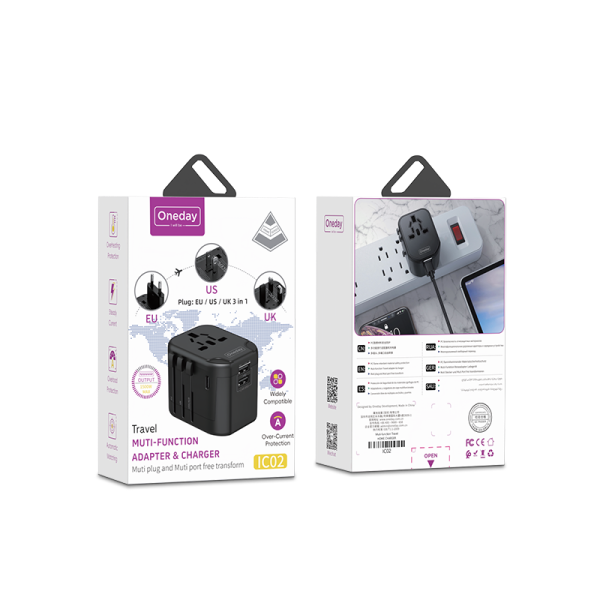 IC02 Multi-function Travel  adapter & charger - 图片 5